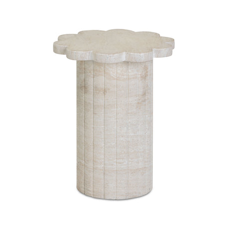 Blossom Faux Travertine Indoor/Outdoor Concrete Side Table by TOV Furniture at Eve Furniture