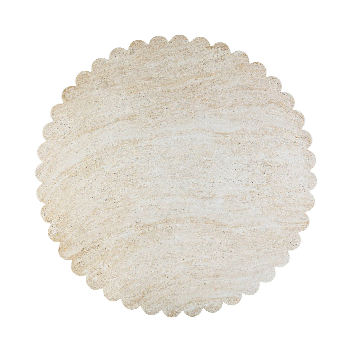 Blossom Washed Travertine Finish Indoor / Outdoor 54" Round Dining Table by TOV Furniture at Eve Furniture