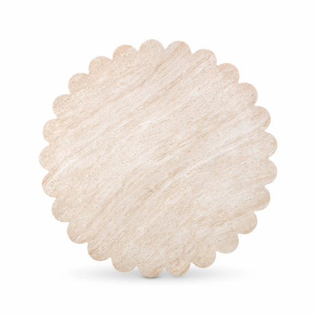 Blossom Washed Travertine Finish Indoor/Outdoor Coffee Table by TOV Furniture at Eve Furniture