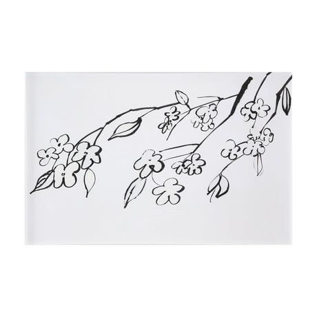 Blossoming Cherry Branch by Mercana Studio a Hand Embellished Textured Canvas by Mercana at Eve Furniture