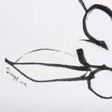 Blossoming Cherry Branch by Mercana Studio Hand Embellished Framed Art Print Matted under Glass by Mercana at Eve Furniture
