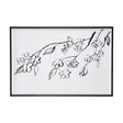 Blossoming Cherry Branch by Mercana Studio Hand Embellished Framed Art Print Matted under Glass by Mercana at Eve Furniture