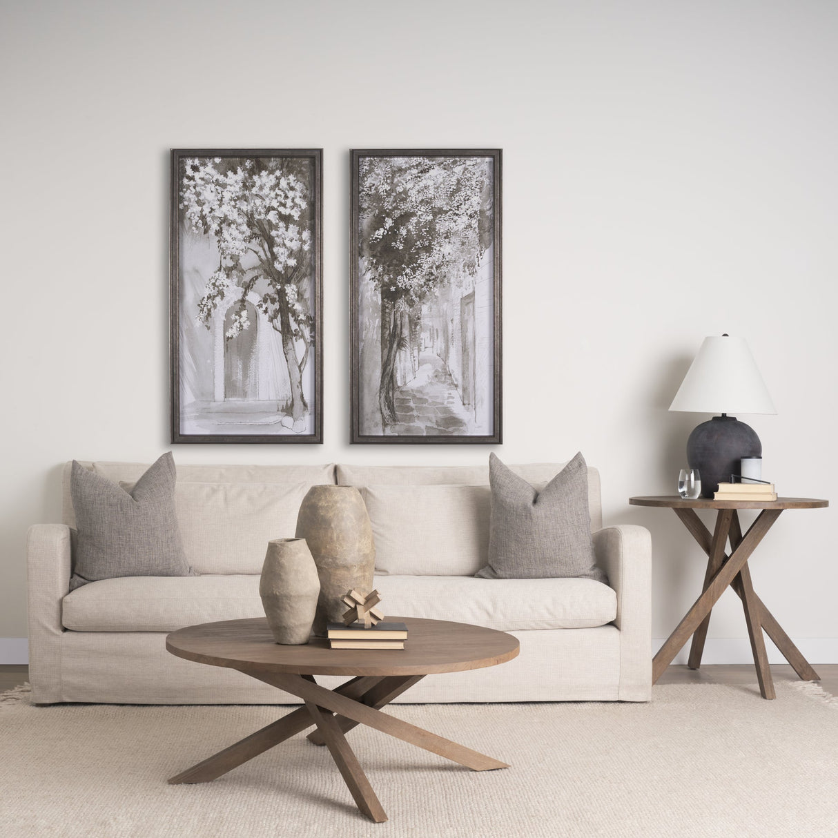 Blossoming Tree II by Mercana Studio a Hand Embellished Textured Framed Art Print by Mercana at Eve Furniture