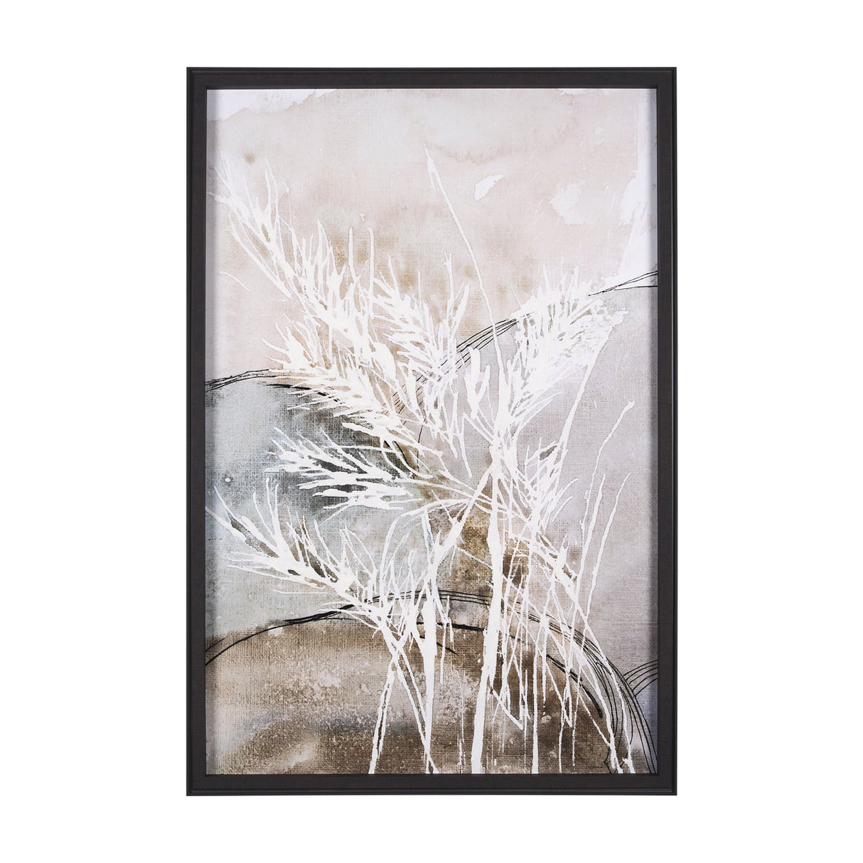 Blowing Grass I by Mercana Studio a Hand Embellished Textured Framed Art Print by Mercana at Eve Furniture