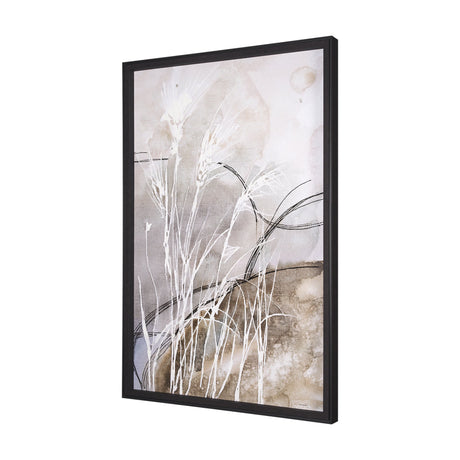 Blowing Grass II by Mercana Studio a Hand Embellished Textured Framed Art Print by Mercana at Eve Furniture