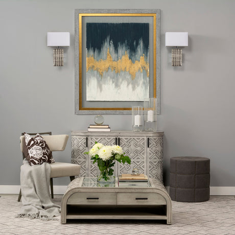 Blue Beat by Studio M a handmade Original Framed Artwork under Glass by Mercana at Eve Furniture