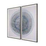 Blue Eclipse (Set of 2) by Mercana Studio a Hand Embellished Framed Art Print Matted under Glass by Mercana at Eve Furniture