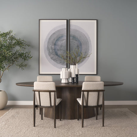 Blue Eclipse (Set of 2) by Mercana Studio a Hand Embellished Framed Art Print Matted under Glass by Mercana at Eve Furniture