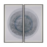 Blue Eclipse (Set of 2) by Mercana Studio a Hand Embellished Framed Art Print Matted under Glass by Mercana at Eve Furniture