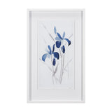 Blue Iris II by Mercana Studio a Hand Embellished Textured Framed Art Print Matted under Glass by Mercana at Eve Furniture