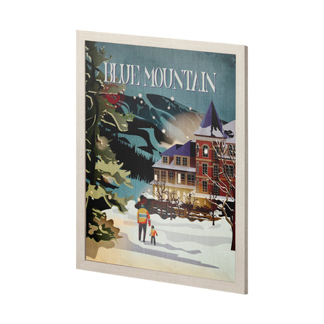 Blue Mountain by Mercana Studio a Hand Embellished Textured Framed Art Print by Mercana at Eve Furniture