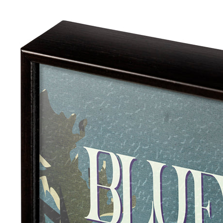 Blue Mountain by Mercana Studio a Hand Embellished Textured Framed Art Print by Mercana at Eve Furniture
