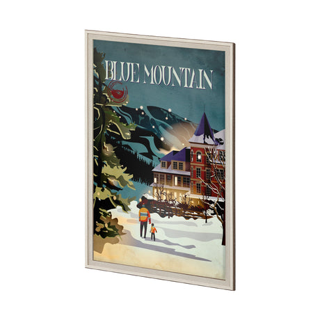 Blue Mountain by Simeng a Framed Art Print Matted under Glass by Mercana at Eve Furniture