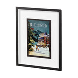 Blue Mountain by Simeng a Framed Art Print Matted under Glass by Mercana at Eve Furniture