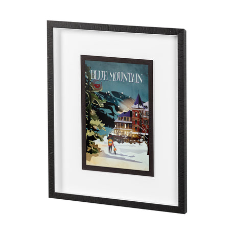 Blue Mountain by Simeng a Framed Art Print Matted under Glass by Mercana at Eve Furniture