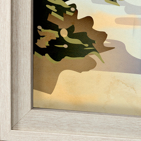Blue Mountain by Simeng a Framed Art Print Matted under Glass by Mercana at Eve Furniture