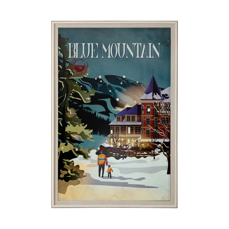Blue Mountain by Simeng a Framed Art Print Matted under Glass by Mercana at Eve Furniture