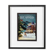 Blue Mountain by Simeng a Framed Art Print Matted under Glass by Mercana at Eve Furniture