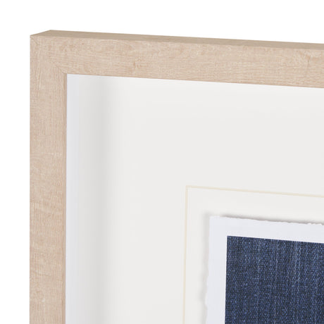 Blue Tapestry I by Mercana Studio a Hand Embelished Textured Framed Art Print Matted under Glass by Mercana at Eve Furniture