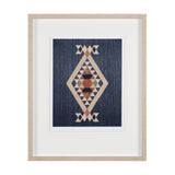 Blue Tapestry I by Mercana Studio a Hand Embelished Textured Framed Art Print Matted under Glass by Mercana at Eve Furniture
