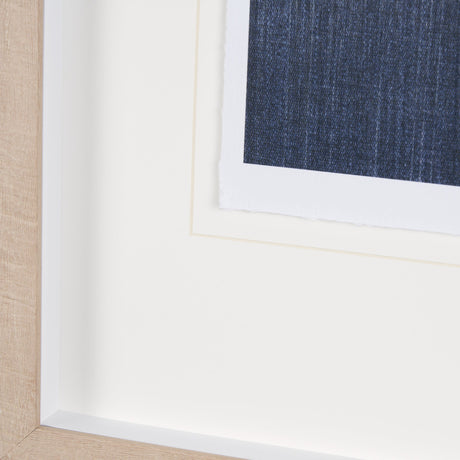 Blue Tapestry II by Mercana Studio a Hand Embelished Textured Framed Art Print Matted under Glass by Mercana at Eve Furniture