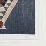Blue Tapestry II by Mercana Studio a Hand Embelished Textured Framed Art Print Matted under Glass by Mercana at Eve Furniture
