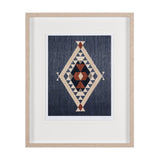 Blue Tapestry II by Mercana Studio a Hand Embelished Textured Framed Art Print Matted under Glass by Mercana at Eve Furniture