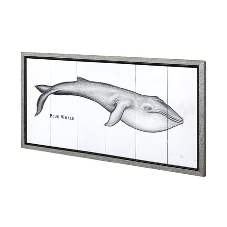 Blue Whale by Mercana Studio a Hand Embellished Textured Framed Art Print by Mercana at Eve Furniture