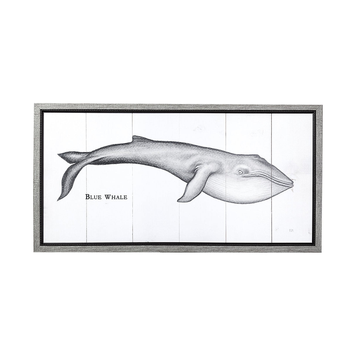 Blue Whale by Mercana Studio a Hand Embellished Textured Framed Art Print by Mercana at Eve Furniture