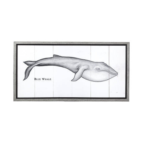 Blue Whale by Mercana Studio a Hand Embellished Textured Framed Art Print by Mercana at Eve Furniture