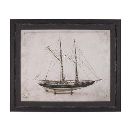 Bluenose II by Mercana Studio a Hand Embellished Framed Art Print by Mercana at Eve Furniture