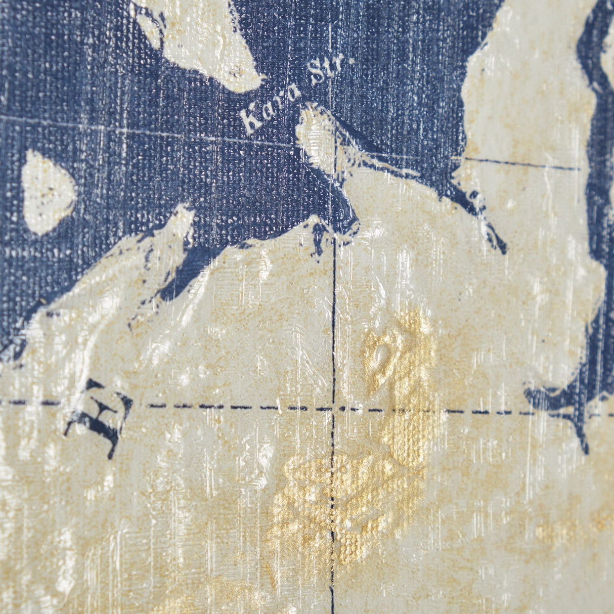 Blueprint World Map by Sue Schlabach a Hand Embellished Textured Framed Art Print Matted under Glass by Mercana at Eve Furniture