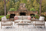 Bluff Trail Beige Outdoor Loveseat/Chairs/Tables Set (Set of 5) by Ashley at Eve Furniture
