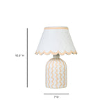 Blum Scalloped Cotton Mache Table Lamp by TOV Furniture at Eve Furniture