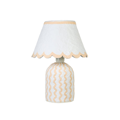 Blum Scalloped Cotton Mache Table Lamp by TOV Furniture at Eve Furniture