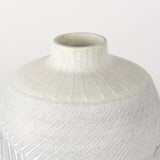 Blume 10H Off-White w/ Gray Textured Vase by Mercana at Eve Furniture