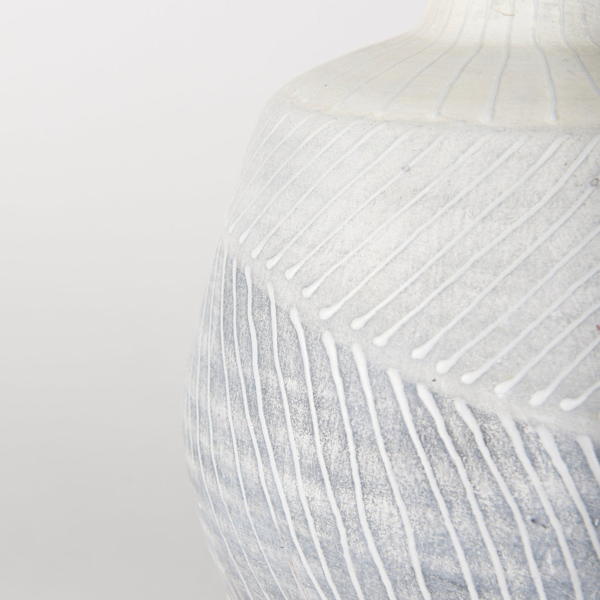 Blume 10H Off-White w/ Gray Textured Vase by Mercana at Eve Furniture