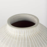 Blume 12.5H Off-White w/ Gray Textured Vase by Mercana at Eve Furniture