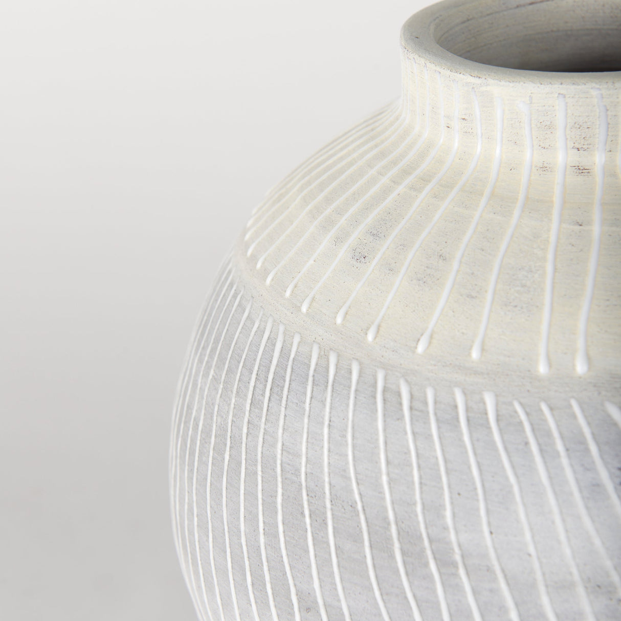Blume 12.5H Off-White w/ Gray Textured Vase by Mercana at Eve Furniture