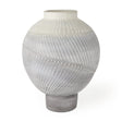 Blume 12.5H Off-White w/ Gray Textured Vase by Mercana at Eve Furniture
