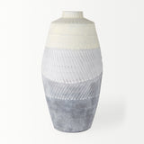 Blume 16.5H Off-White w/ Gray Textured Vase by Mercana at Eve Furniture