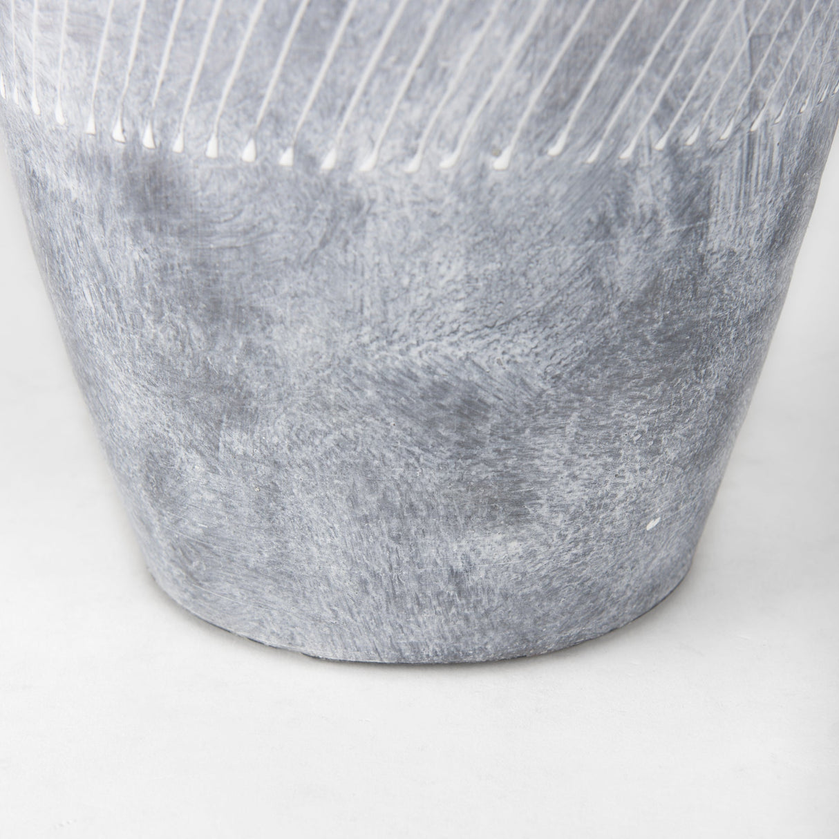 Blume 16.5H Off-White w/ Gray Textured Vase by Mercana at Eve Furniture