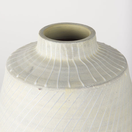 Blume Off-White w/ Gray Textured Vase by Mercana at Eve Furniture
