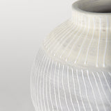 Blume Off-White w/ Gray Textured Vase by Mercana at Eve Furniture