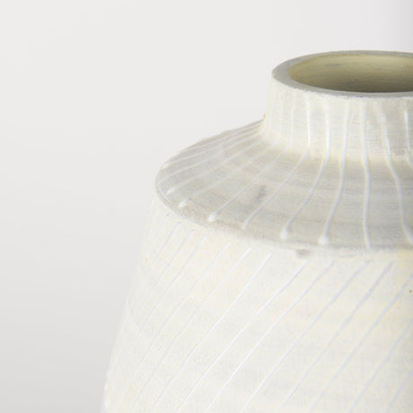 Blume Off-White w/ Gray Textured Vase by Mercana at Eve Furniture