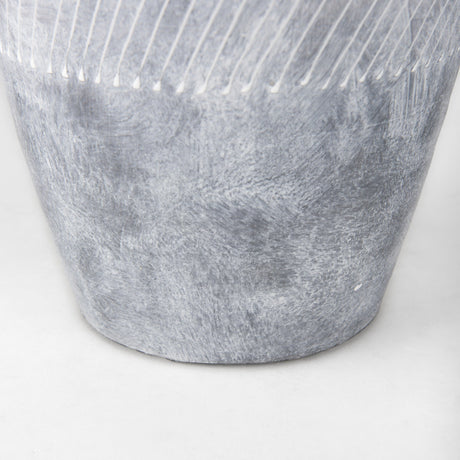 Blume Off-White w/ Gray Textured Vase by Mercana at Eve Furniture