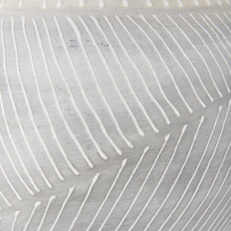 Blume Off-White w/ Gray Textured Vase by Mercana at Eve Furniture