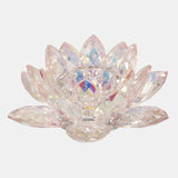 Blush Crystal Lotus Votive Holder 8.25"