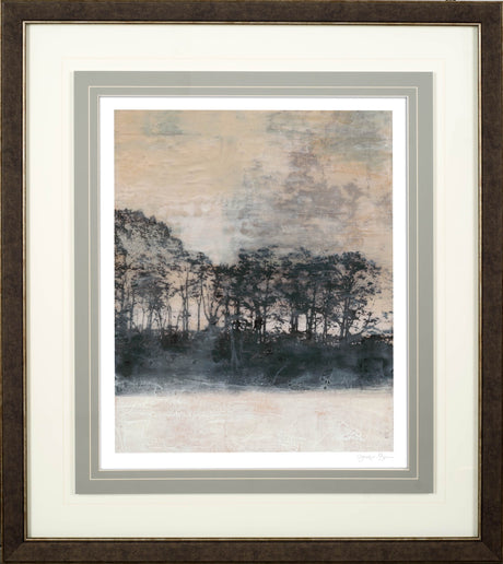 Blush Treeline II by Jennifer Goldberger a Framed Art Print Matted under Glass by Mercana at Eve Furniture