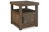 Boardernest Brown Coffee Table and 2 End Tables by Ashley at Eve Furniture